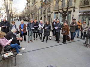 Acci&oacute; Llengua Poesia Llibre. Passejada liter&agrave;ria amb lectures de textos de Prudenci Bertrana i altres referits a Fidel Aguilar 