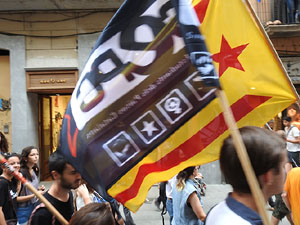 Manifestaci&oacute; contra l'homof&ograve;bia i la transf&ograve;bia, organitzada pel Consell Municipal de les Lesbianes, Gais,