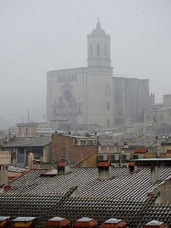 Nevada sobre Girona