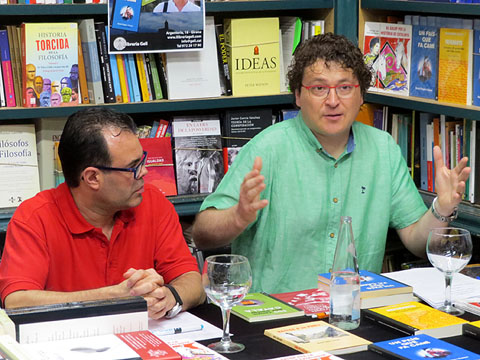 Xavier Del&ograve;s i David Pag&egrave;s durant l'esdeveniment