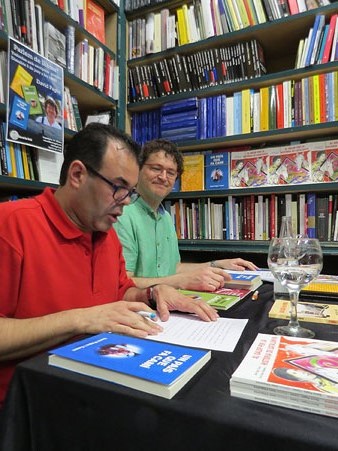 Xavier Del&ograve;s i David Pag&egrave;s durant l'esdeveniment
