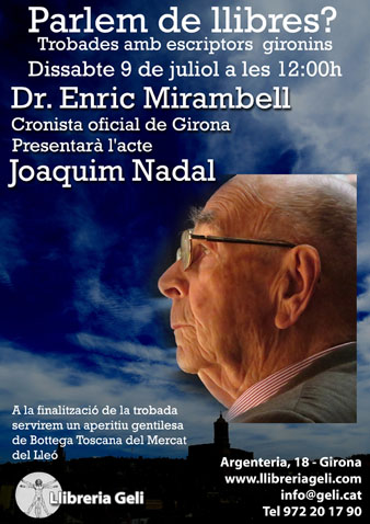 Cartell de l'esdeveniment amb Enric Mirambell i Belloc