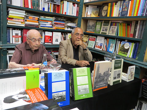 Enric Mirambell i Joaquim Nadal durant l'esdeveniment