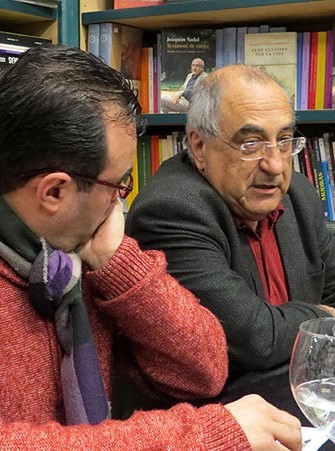 Joaquim Nadal i Farreras i Xavier Del&ograve;s durant l'esdeveniment