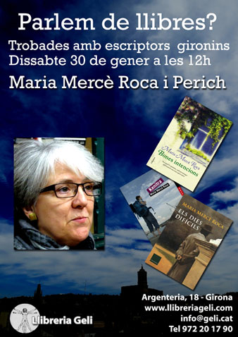 Cartell de l'esdeveniment amb Maria Merc&egrave; Roca