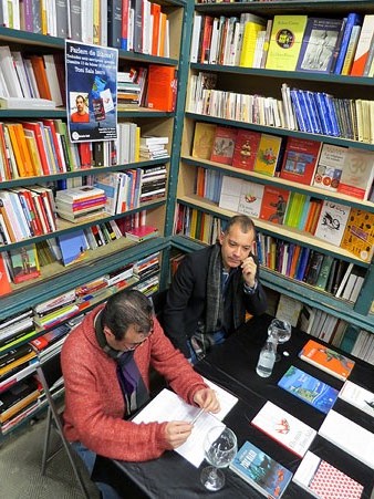 Toni Sala Isern i Xavier Del&ograve;s durant l'esdeveniment