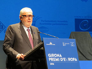 Lliurament del Premi d'Europa 2016 a Girona, atorgat pel Consell d'Europa