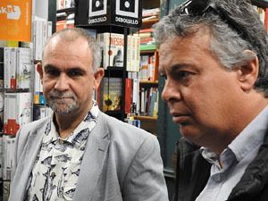 Presentaci&oacute; 'Un any a la cuina' d'Enric Herce a la Llibreria Geli de Girona, amb Salvador Garcia-Arb&oacute;s i una cassola d'Abraham Simon