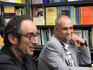 Presentaci&oacute; 'Un any a la cuina' d'Enric Herce a la Llibreria Geli de Girona, amb Salvador Garcia-Arb&oacute;s i una cassola d'Abraham Simon
