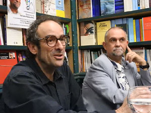 Presentaci&oacute; 'Un any a la cuina' d'Enric Herce a la Llibreria Geli de Girona, amb Salvador Garcia-Arb&oacute;s i una cassola d'Abraham Simon