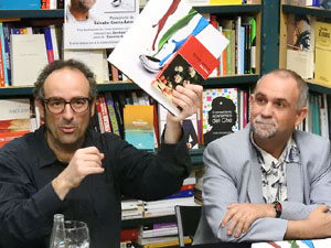 Presentaci&oacute; 'Un any a la cuina' d'Enric Herce a la Llibreria Geli de Girona, amb Salvador Garcia-Arb&oacute;s i una cassola d'Abraham Simon