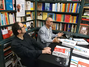 Presentaci&oacute; 'Un any a la cuina' d'Enric Herce a la Llibreria Geli de Girona, amb Salvador Garcia-Arb&oacute;s i una cassola d'Abraham Simon