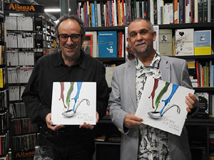 Presentaci&oacute; 'Un any a la cuina' d'Enric Herce a la Llibreria Geli de Girona, amb Salvador Garcia-Arb&oacute;s i una cassola d'Abraham Simon