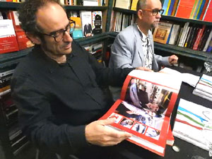 Presentaci&oacute; 'Un any a la cuina' d'Enric Herce a la Llibreria Geli de Girona, amb Salvador Garcia-Arb&oacute;s i una cassola d'Abraham Simon