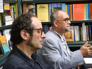 Presentaci&oacute; 'Un any a la cuina' d'Enric Herce a la Llibreria Geli de Girona, amb Salvador Garcia-Arb&oacute;s i una cassola d'Abraham Simon