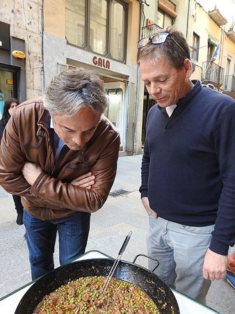 Abraham Simon i el regidor de Cultura de Girona, Carles Ribas