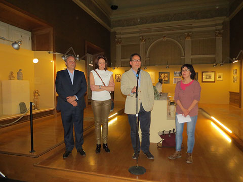 Un moment del parlament de Jordi Falg&agrave;s durant la inauguraci&oacute;