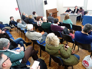 Llibreria Geli. Presentaci&oacute; del llibre El navegant, de Joan-Llu&iacute;s Llu&iacute;s, amb Josep Dom&egrave;nech Ponsat&iacute; i Xavier Del&ograve;s