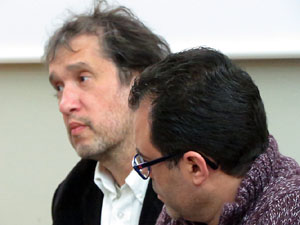 Llibreria Geli. Presentaci&oacute; del llibre El navegant, de Joan-Llu&iacute;s Llu&iacute;s, amb Josep Dom&egrave;nech Ponsat&iacute; i Xavier Del&ograve;s