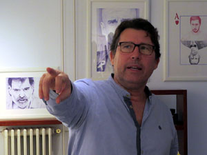 Exposici&oacute; 'El proc&eacute;s a punta de Bic', dibuixos de Jordi Magri&agrave; a la Casa de Cultura de Girona