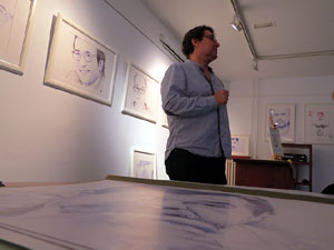 Exposici&oacute; 'El proc&eacute;s a punta de Bic', dibuixos de Jordi Magri&agrave; a la Casa de Cultura de Girona