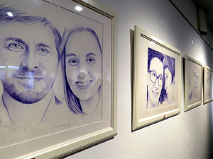 Exposici&oacute; 'El proc&eacute;s a punta de Bic', dibuixos de Jordi Magri&agrave; a la Casa de Cultura de Girona