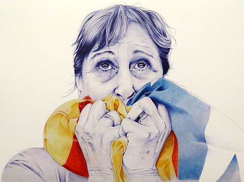 Exposici&oacute; 'El proc&eacute;s a punta de Bic', dibuixos de Jordi Magri&agrave; a la Casa de Cultura de Girona