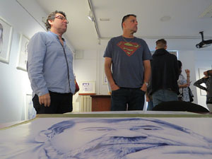 Exposici&oacute; 'El proc&eacute;s a punta de Bic', dibuixos de Jordi Magri&agrave; a la Casa de Cultura de Girona