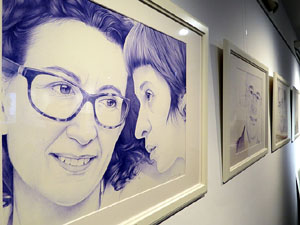 Exposici&oacute; 'El proc&eacute;s a punta de Bic', dibuixos de Jordi Magri&agrave; a la Casa de Cultura de Girona