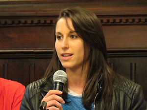 Rebuda de l'Spar Citylift Girona a la Sala de Plens de l'Ajuntament i a la pla&ccedil;a del Vi