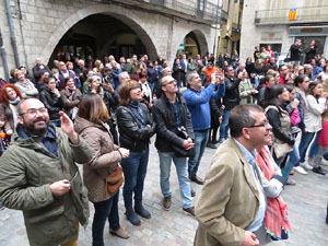 Rebuda de l'Spar Citylift Girona a la Sala de Plens de l'Ajuntament i a la pla&ccedil;a del Vi