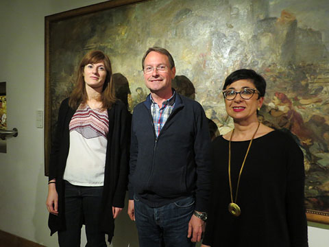 Cristina Ribot, Gerard Bussot i S&iacute;lvia Planas, al final de l'activitat