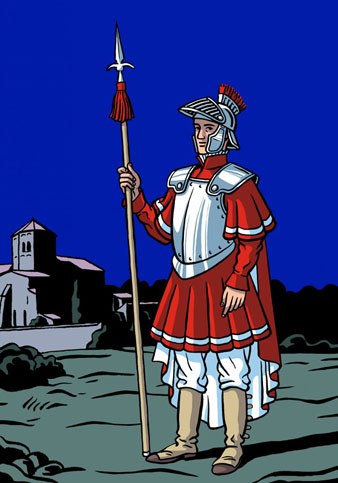 Manaia de Sant Daniel. Dibuix d'&Agrave;ngel del Pozo