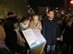 Homenatge detinguts per organitzar una de les primeres comissions obreres a la f&agrave;brica Torras Hostench