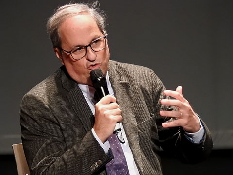 El MHP Quim Torra durant la seva intervenci&oacute;