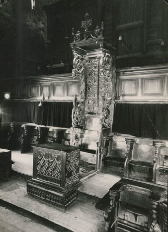 Detall del cor de la Catedral de Girona. 1960