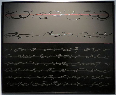 Escrits entre la nit i l'alba X. 1982. Acr&iacute;lic sobre tela