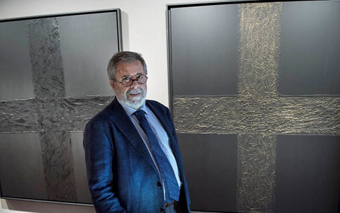 Enric Ansesa a l'exposici&oacute; de La Galeria Imaginart de Barcelona. 2016