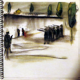 Llibreta de la Guerra Civil. 1980. Detall. Acr&iacute;lic sobre paper