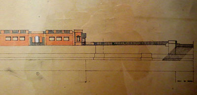 Projecte complet Cases del riu. 1983. Aquarel&middot;la sobre paper. Fragment