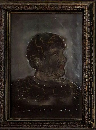 A la meva mare. 1998. Acr&iacute;lic, carbonet i pigment sobre paper