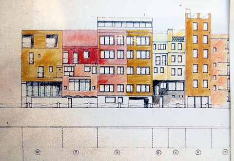Estudi de colors per al projecte Cases del riu. Llibreta d'apunts. 1983. Acr&iacute;lic i pigments secs sobre paper