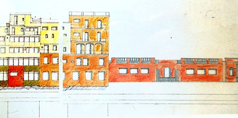 Estudi de colors per al projecte Cases del riu. Llibreta d'apunts. 1983. Acr&iacute;lic i pigments secs sobre paper