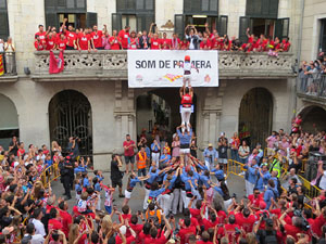 Ascens del Girona FC i el B&agrave;squet Girona. Rebuda a la pla&ccedil;a del Vi
