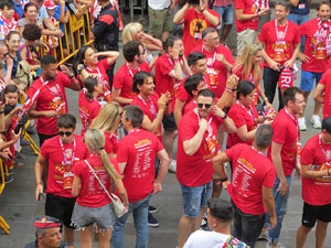 Ascens del Girona FC i el B&agrave;squet Girona. Rebuda a la pla&ccedil;a del Vi