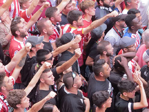 Ascens del Girona FC i el B&agrave;squet Girona. Rebuda a la pla&ccedil;a del Vi