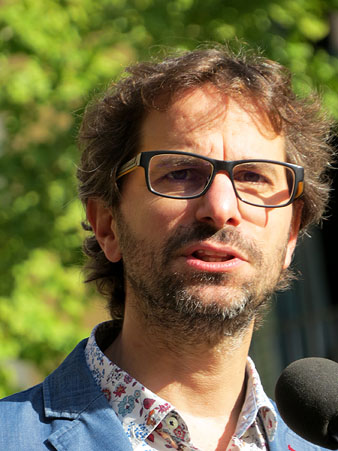 Sergi Font, president d'&Ograve;mnium Giron&egrave;s, durant l'acte
