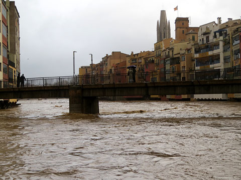 L'Onyar al pont de Sant Agust&iacute;. (22/01/2020)