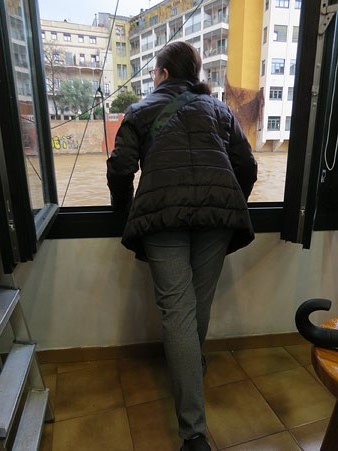 Vigil&agrave;ncia de la crescuda de l'Onyar a l'Argenteria (22/01/2020)