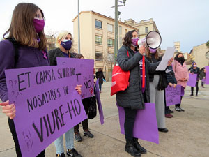 Commemoraci&oacute; del Dia de la Dona 2021 a la pla&ccedil;a de l'U d'octubre de 2017